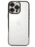 Newface Apple iPhone 16 Pro Max Kılıf Razer Lensli Silikon - Titanyum Gri