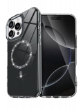 Newface Apple iPhone 16 Pro Max Live Diamond Magsafe Kapak - Siyah