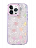 Newface Apple iPhone 16 Pro Max Lumi Desenli Kapak - Mor
