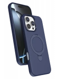 Newface Apple iPhone 16 Pro Regal Magsafe Standlı Kapak - Lacivert