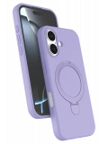 Newface Apple iPhone 16 Regal Magsafe Standlı Kapak - Lila