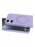 Newface Apple iPhone 16 Regal Magsafe Standlı Kapak - Lila