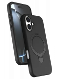 Newface Apple iPhone 16 Regal Magsafe Standlı Kapak - Siyah