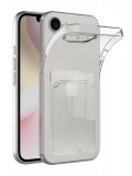 Newface Apple iPhone 16E Kılıf Kart Şeffaf Silikon - Şeffaf