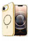Newface Apple iPhone 16E Live Diamond Magsafe Kapak - Sarı