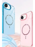Newface Apple iPhone 16E Live Diamond Magsafe Kapak - Sarı
