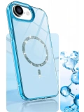Newface Apple iPhone 16E Live Diamond Magsafe Kapak - Siyah