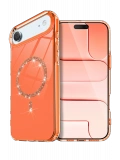 Newface Apple iPhone 17 Air Live Diamond Magsafe Kapak - Turuncu