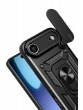 Newface Apple iPhone 17 Air Pars Lens Yüzüklü Silikon - Siyah