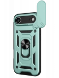 Newface Apple iPhone 17 Air Pars Lens Yüzüklü Silikon - Yeşil