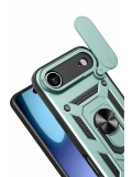 Newface Apple iPhone 17 Air Pars Lens Yüzüklü Silikon - Yeşil
