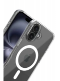 Newface Apple iPhone 17 Combo Sert Şeffaf Magsafe Kapak - Şeffaf
