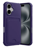 Newface Apple iPhone 17 Kelvin Kartvizitli Silikon - Derin Mor