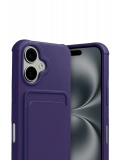 Newface Apple iPhone 17 Kelvin Kartvizitli Silikon - Derin Mor