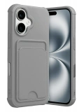 Newface Apple iPhone 17 Kelvin Kartvizitli Silikon - Gri