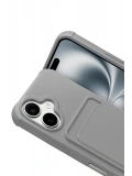 Newface Apple iPhone 17 Kelvin Kartvizitli Silikon - Gri