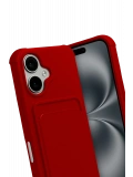 Newface Apple iPhone 17 Kelvin Kartvizitli Silikon - Kırmızı