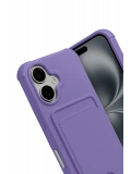 Newface Apple iPhone 17 Kelvin Kartvizitli Silikon - Lila