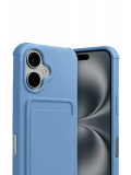 Newface Apple iPhone 17 Kelvin Kartvizitli Silikon - Mavi