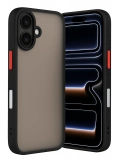 Newface Apple iPhone 17 Kılıf Montreal Silikon Kapak - Siyah