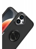 Newface Apple iPhone 17 Montreal Yüzüklü Silikon Kapak - Siyah