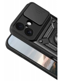 Newface Apple iPhone 17 Pars Lens Yüzüklü Silikon - Siyah