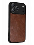Newface Apple iPhone 17 Pro Aras Deri Kapak - Taba