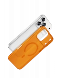 Newface Apple iPhone 17 Pro Combo Sert Şeffaf Magsafe Kapak - Turuncu