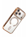 Newface Apple iPhone 17 Pro Joke Simli Magneticsafe Kılıf - Turuncu