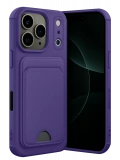 Newface Apple iPhone 17 Pro Kelvin Kartvizitli Silikon - Derin Mor
