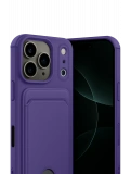 Newface Apple iPhone 17 Pro Kelvin Kartvizitli Silikon - Derin Mor