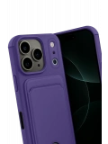 Newface Apple iPhone 17 Pro Kelvin Kartvizitli Silikon - Derin Mor