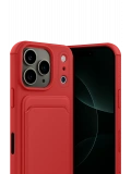 Newface Apple iPhone 17 Pro Kelvin Kartvizitli Silikon - Kırmızı