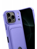Newface Apple iPhone 17 Pro Kelvin Kartvizitli Silikon - Lila