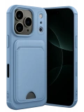 Newface Apple iPhone 17 Pro Kelvin Kartvizitli Silikon - Mavi