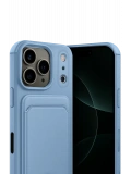 Newface Apple iPhone 17 Pro Kelvin Kartvizitli Silikon - Mavi