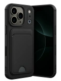 Newface Apple iPhone 17 Pro Kelvin Kartvizitli Silikon - Siyah
