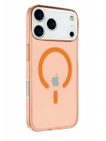 Newface Apple iPhone 17 Pro Kılıf Pc Real Magsafe Kapak - Turuncu