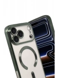 Newface Apple iPhone 17 Pro Kross Magneticsafe Kapak - Koyu Yeşil