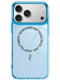 Newface Apple iPhone 17 Pro Live Diamond Magsafe Kapak - Mavi