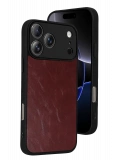 Newface Apple iPhone 17 Pro Max Aras Deri Kapak - Bordo