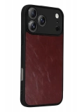 Newface Apple iPhone 17 Pro Max Aras Deri Kapak - Bordo