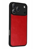Newface Apple iPhone 17 Pro Max Aras Deri Kapak - Kırmızı