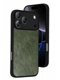 Newface Apple iPhone 17 Pro Max Aras Deri Kapak - Yeşil