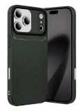 Newface Apple iPhone 17 Pro Max Auto Focus Karbon Kapak - Koyu Yeşil