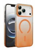 Newface Apple iPhone 17 Pro Max Glossy Magsafe Kapak - Turuncu