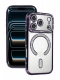 Newface Apple iPhone 17 Pro Max Joke Simli Magneticsafe Kılıf - Derin Mor