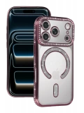 Newface Apple iPhone 17 Pro Max Joke Simli Magneticsafe Kılıf - Pembe