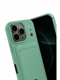 Newface Apple iPhone 17 Pro Max Kelvin Kartvizitli Silikon - Açık Yeşil