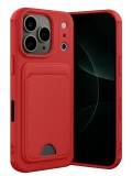 Newface Apple iPhone 17 Pro Max Kelvin Kartvizitli Silikon - Kırmızı